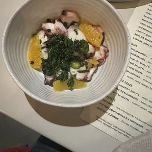 Marinated octopus