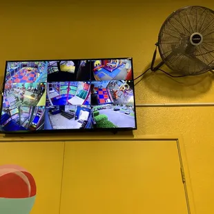 There's a tv that you can view of your kids in each room of the area in the Beach Ball room 09.16.22