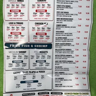 Front of Menu