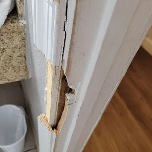Broken bathroom door