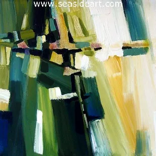 Study in Green and Silver is an abstract acrylic painting by Barclay Sheaks