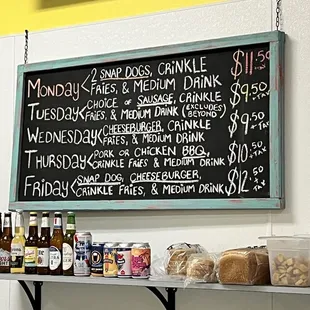 Menu specials