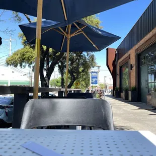 Views from the few outside tables