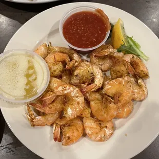 Half pound medium steamed shrimp