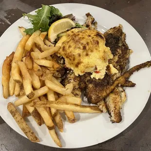 Flounder stuffed with crab