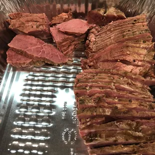 Some corn beef ready for the sandwiches