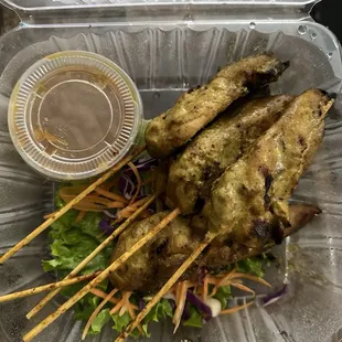 Chicken satay takeout