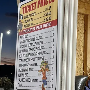 Ticket Prices for 2022