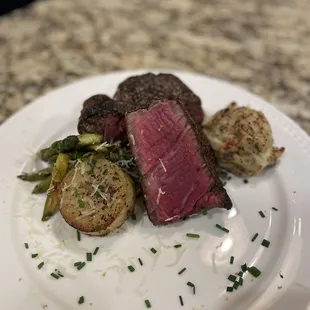 Filet, Fondant Potatoes, &amp; Crab Cake