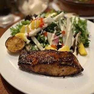 Sesame roasted salmon.