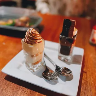 Key lime pie mini / $3.50 + Belgian chocolate s'mores mini / $3.50