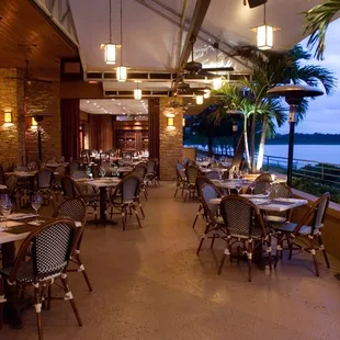 Patio seating available.