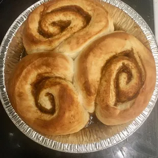 Cinnamon rolls baked up beautifully