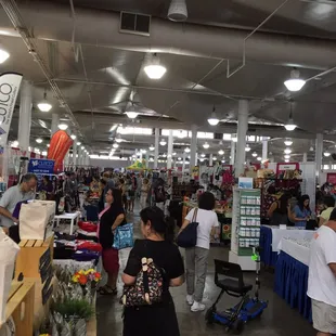 Rows and rows full of vendors and shoppers