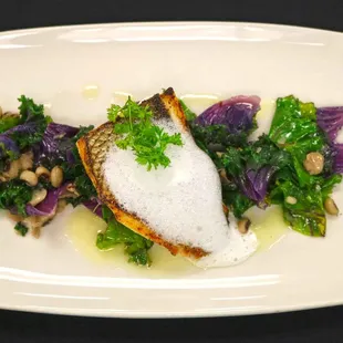 Bass and Lemon Mousse