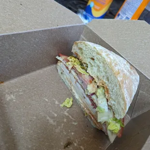 Half of a Vegas Heat sandwich