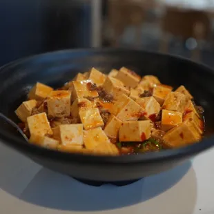 a bowl of tofu