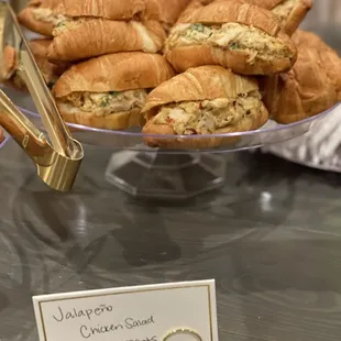 Jalapeño chicken salad croissants