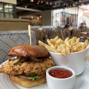 Fried chicken sando