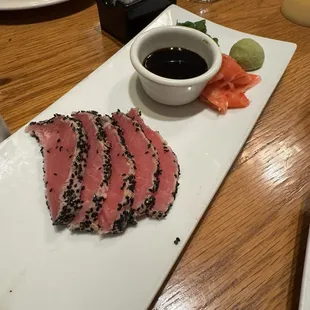 Seared  rare ahi tuna