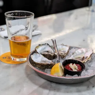 The oysters are super fresh.