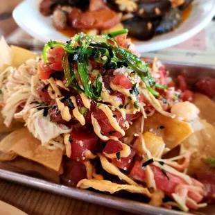 Ahi nachos....really  good