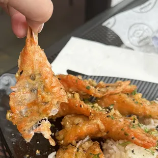 PSA: north shore shrimp served with shell on. They say you're supposed to eat the shell