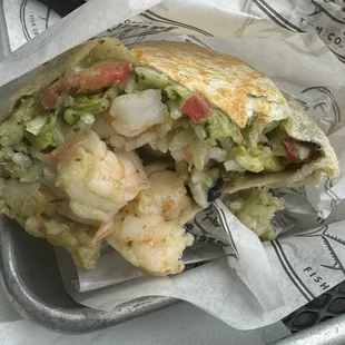 Chimichurri Shrimp Burrito