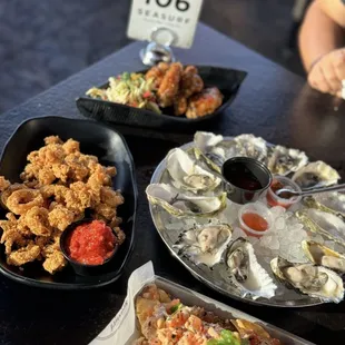 Crispy Calamari, Oysters, Ginger Garlic Wings &amp; Poke Nachos #HappyHour 09.21.24