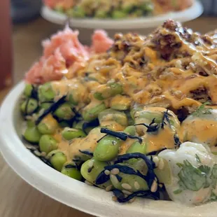 Hijiki Edamame and Shrimp Poke Bowl