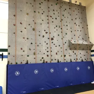 Rock wall in gym
