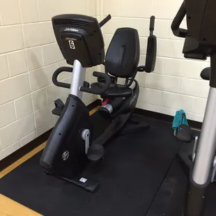 Recumbent bike hiding in the gym