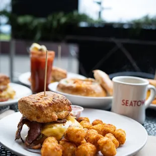 Biscuit sandwich for brunch at Seatown in Pike Place near Downtown Seattle