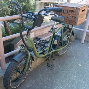 Seattle Beer Company.  A cool bike outside the front door.