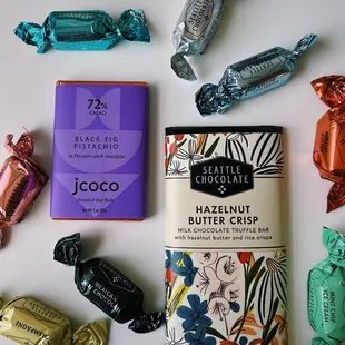 a variety of chocolates