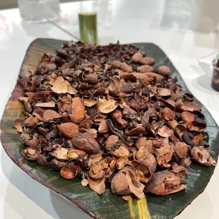 Fermented and dried cocoa beans