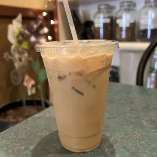 Large iced White Russian Mocha