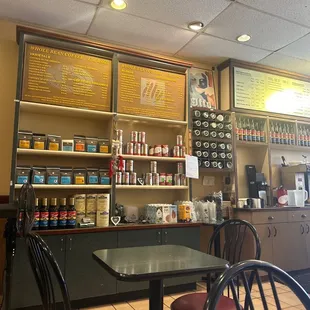 the interior of a coffee shop