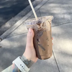 Peppermint Mocha with Espresso and regular milk.