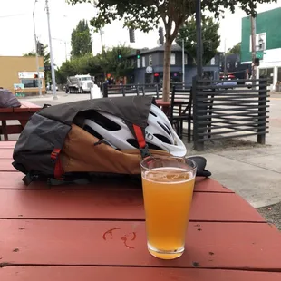 Rode our bikes here from Tukwila. Perfect spot for a beer break and they brew an excellent IPA!