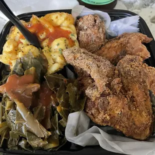 Smackin&apos; Mackin EverGreens Fried Chicken with 2 sides