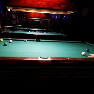 3 pool tables