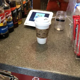 My favorite order: a white &amp; black mocha made hot to-go.