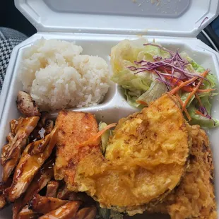 Teriyaki chicken combo with fried tempura