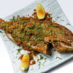 Whole Fried NZ Snapper