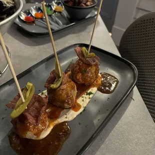 Duck Poppers, Cracklings and Caviar, Chargrilled, Raw on the Half Shell and Gumbo...all delish