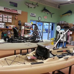 Fishing Kayaks rigged out and ready to go!