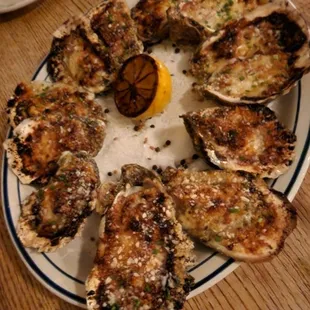 1 dozen charbroiled oysters