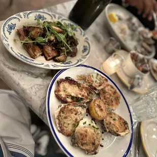 Oysters and pork belly