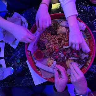 a table full of food